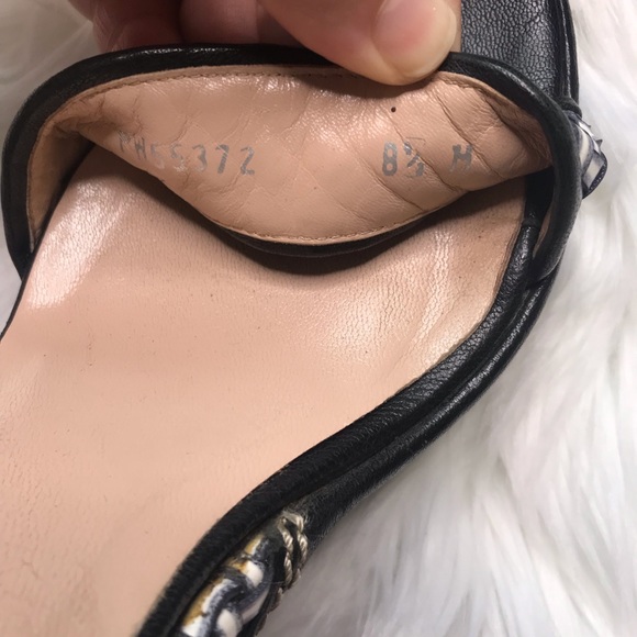 Stuart Weitzman Holiday Pipe Woven Wedge Shoes - Picture 6 of 8